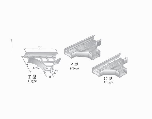 XQJ-LQJ -01AT、P、C型鋁合金水平三通橋架